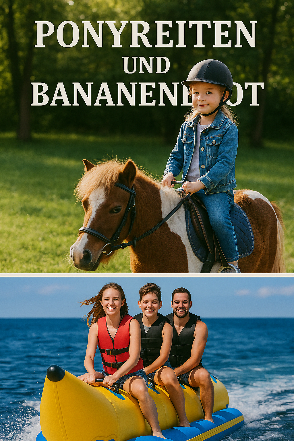 Ponyreiten und Bananenboot
